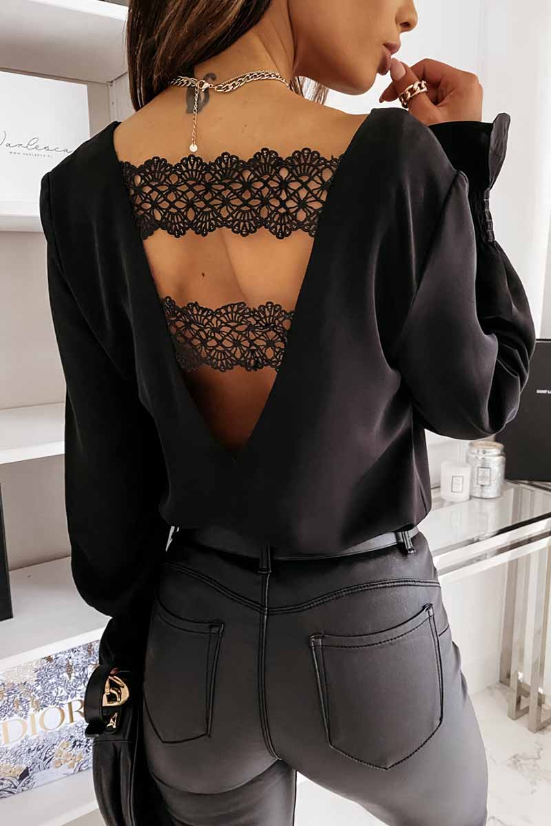 Chicindress Lace long sleeve V-neck Tops
