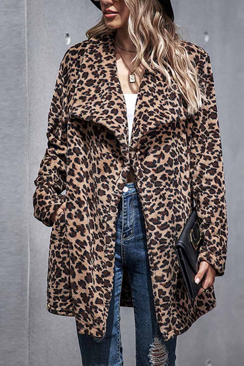 Chicindress Sexy Leopard Long Coat