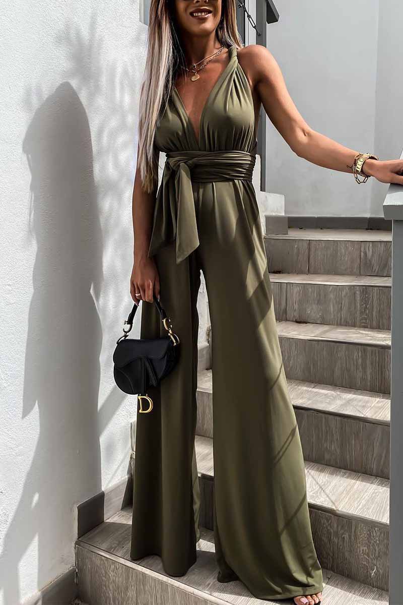 Chicindress Sleeveless Solid Color Tie Rompers(4 Colors)