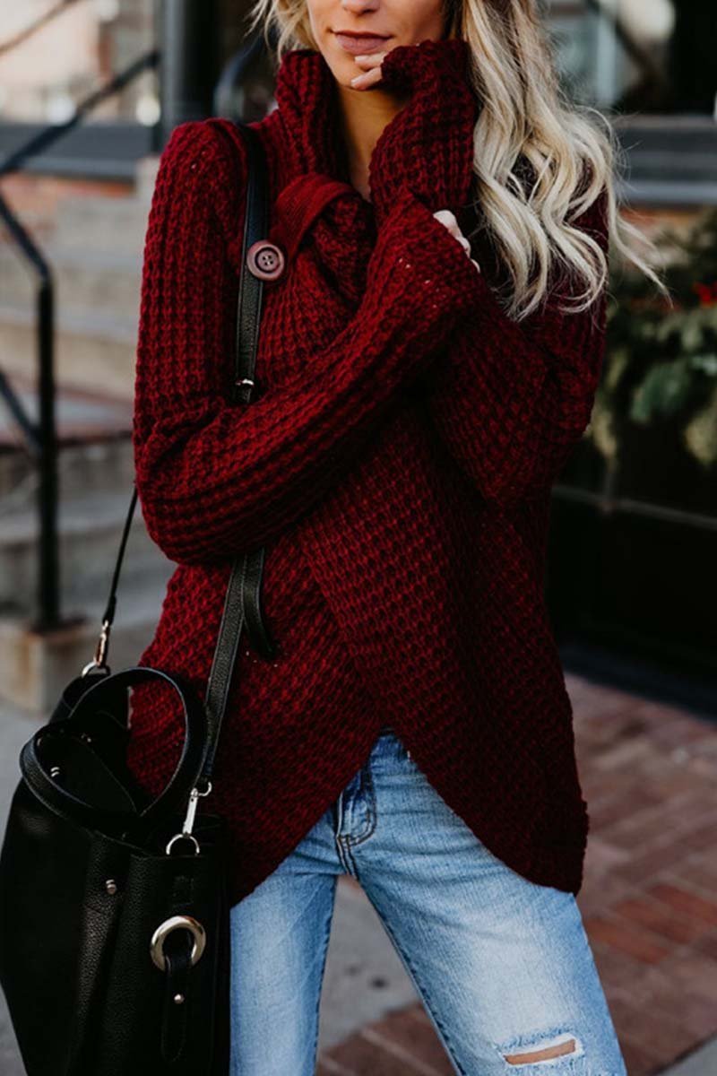 Chicindress Irregular Winter Shawl Sweater(5 Colors)