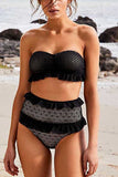 Chicindress Lace Mesh High Waist Bikini Swimwear(3 Colors)