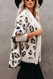 Chicindress White Leopard Knit Cardigan