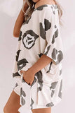 Chicindress Two-Piece Home v-Neck Loose Pattern Printing