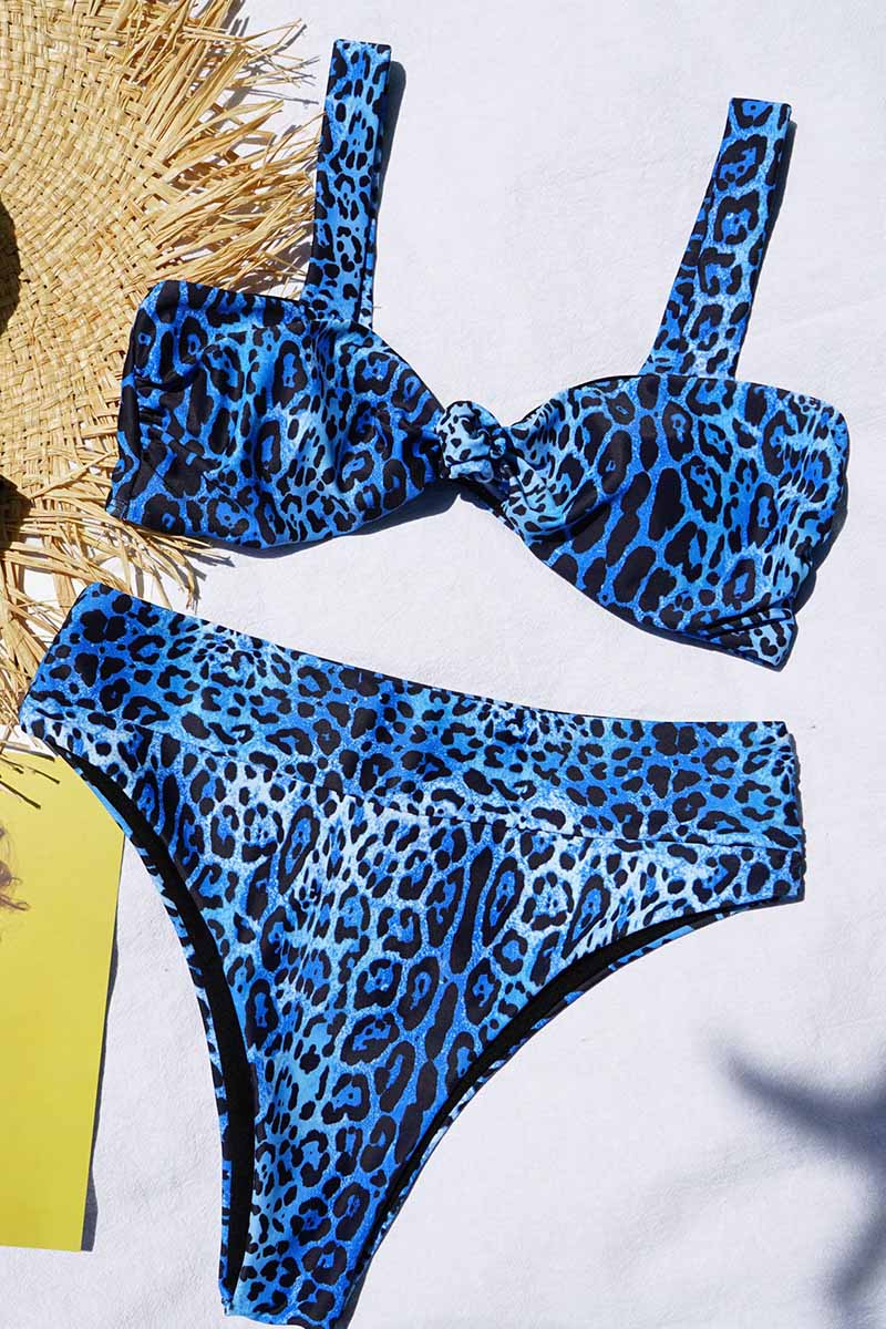 Chicindress Leopard Blue Bikini Sets