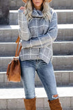 Chicindress Turtleneck Plaid Sweater(5 Colors)