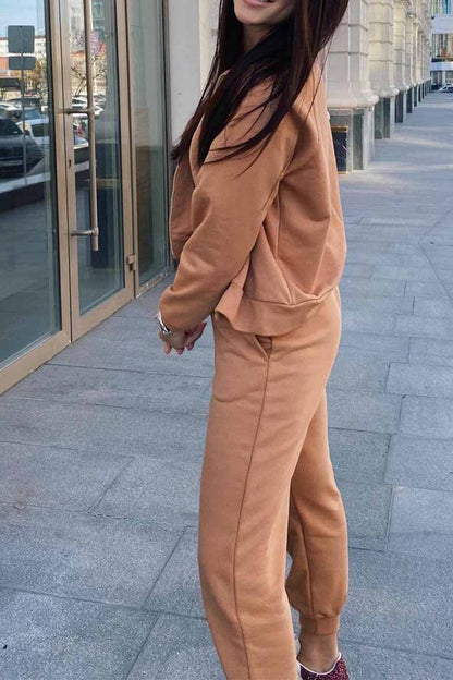 Chicindress Loose Solid Color Two-Piece Suit Tops
