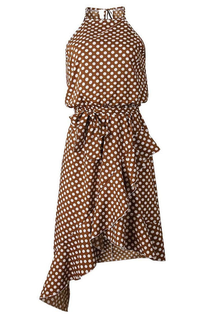 Chicindress Irregular Polka Dot Dress (2 Colors)