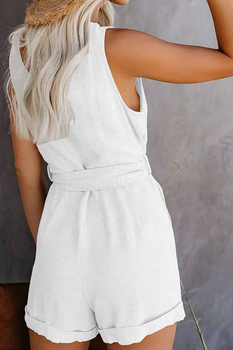 Chicindress Summer Leisure V-neck Bow Rompers