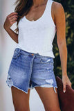 Chicindress Ripped & Repaired Denim Shorts