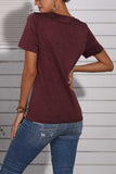 Chicindress Wine Red Leopard T-shirt