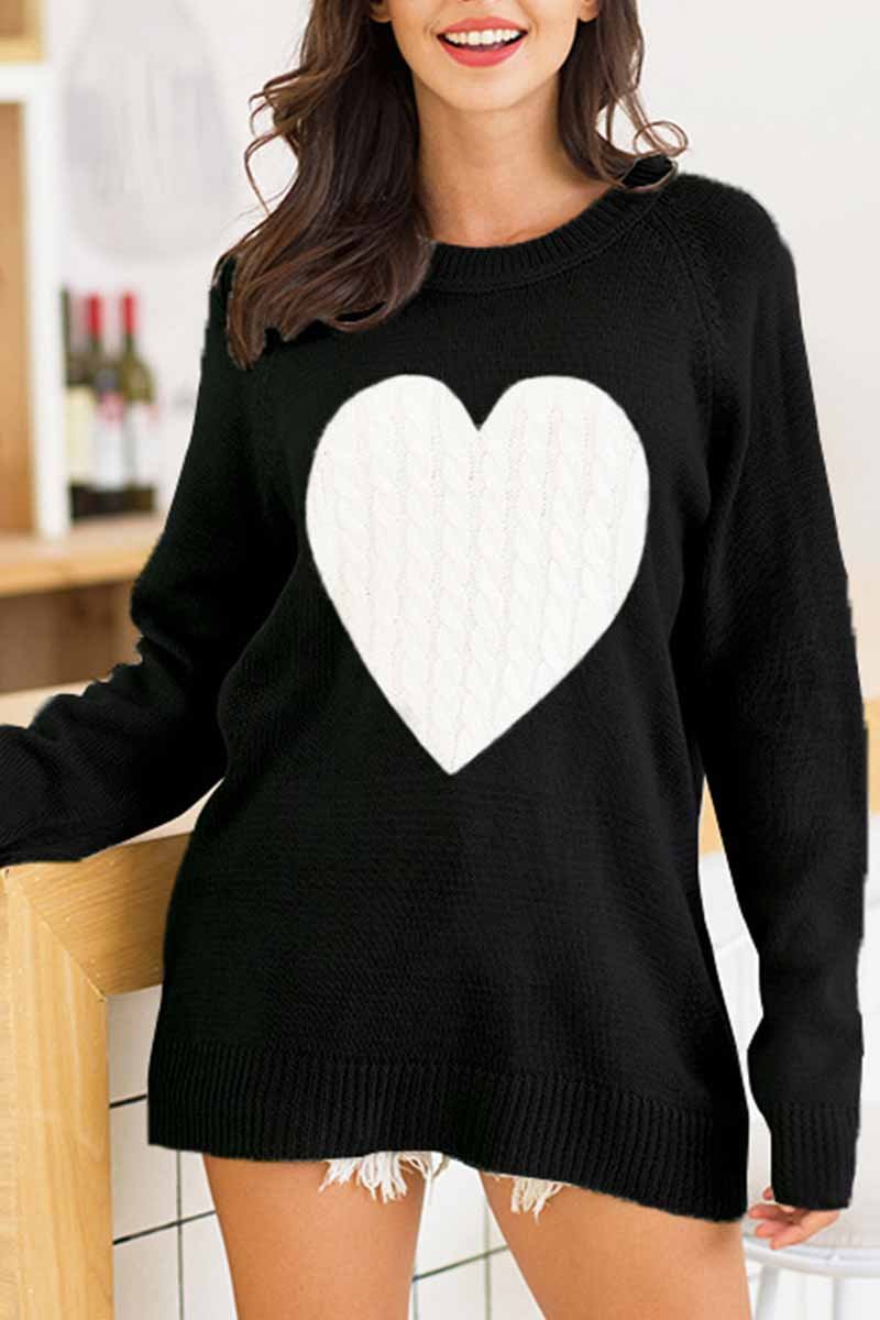 Chicindress Loose Heart Shaped Sweater (3 Colors)