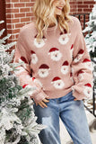 Chicindress Casual Loose Round Neck Santa Sweater