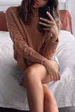 Chicindress High Neck Loose Wwist Sleeve Sweater
