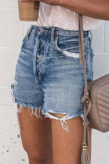 Chicindress Casual Bibbed Jeans Shorts