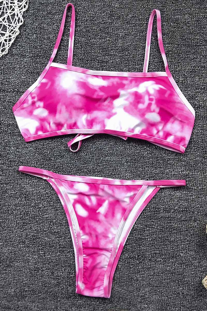 Chicindress Tie-dye Print Bikini Set (2 Colors )