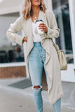 Chicindress Solid Color Long Casual Windbreaker Cardigan