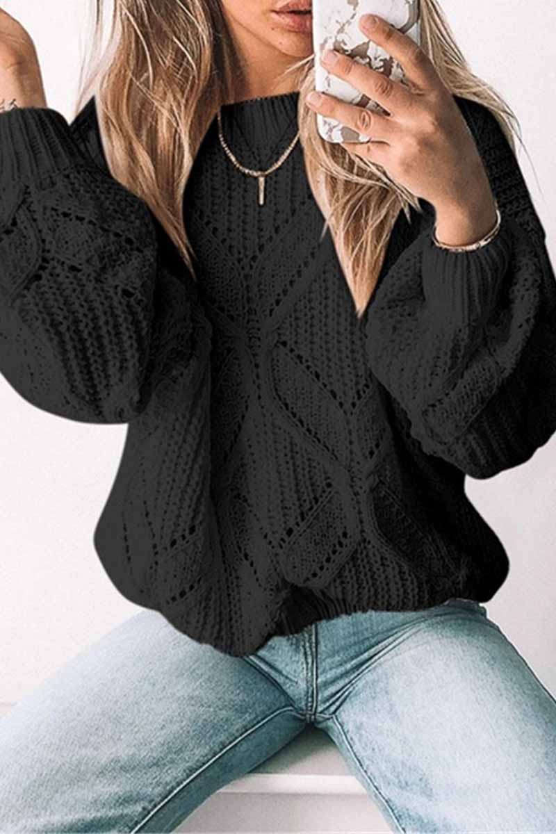Chicindress Loose Round Neck Knitted Sweater(5 colors)