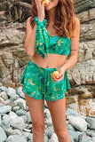 Chicindress Summer Floral Print Spring Three-pieces Swimwear