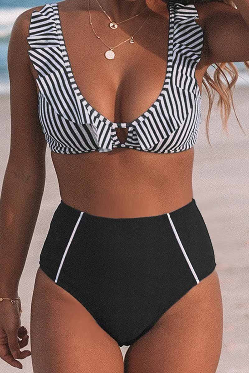 Chicindress Striped Two-piece Swimsuit